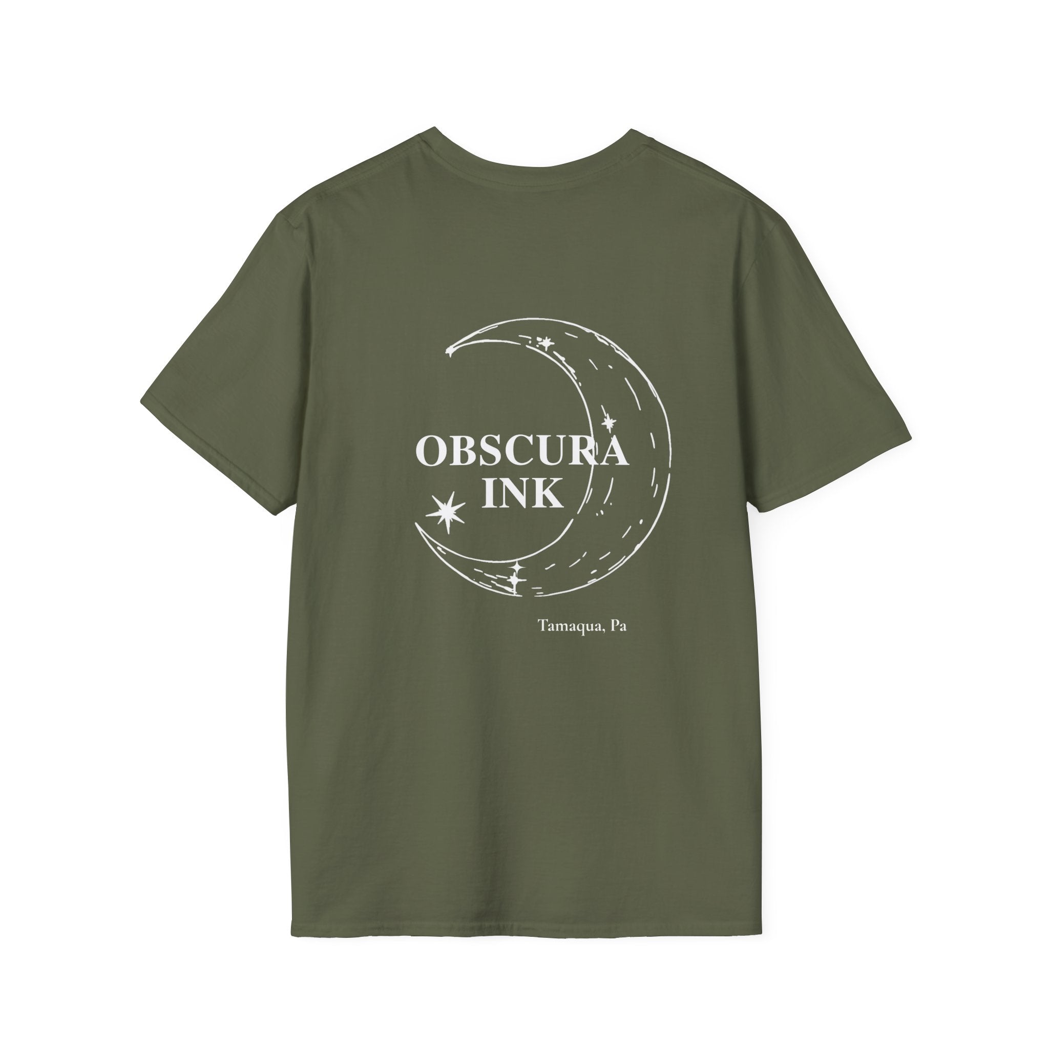 Moon logo ~ Obscura Ink Signature Tee ~ Back