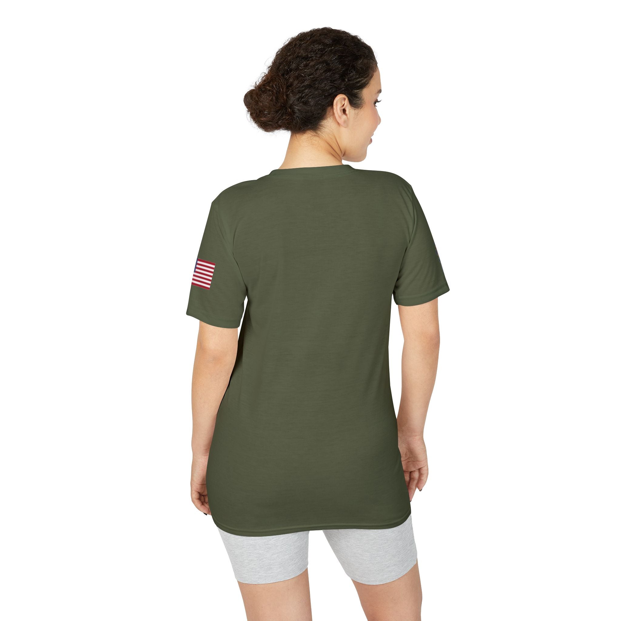 Patriotic T-Shirt — "Land of the Free, Home of the Brave" USA Flag Tee
