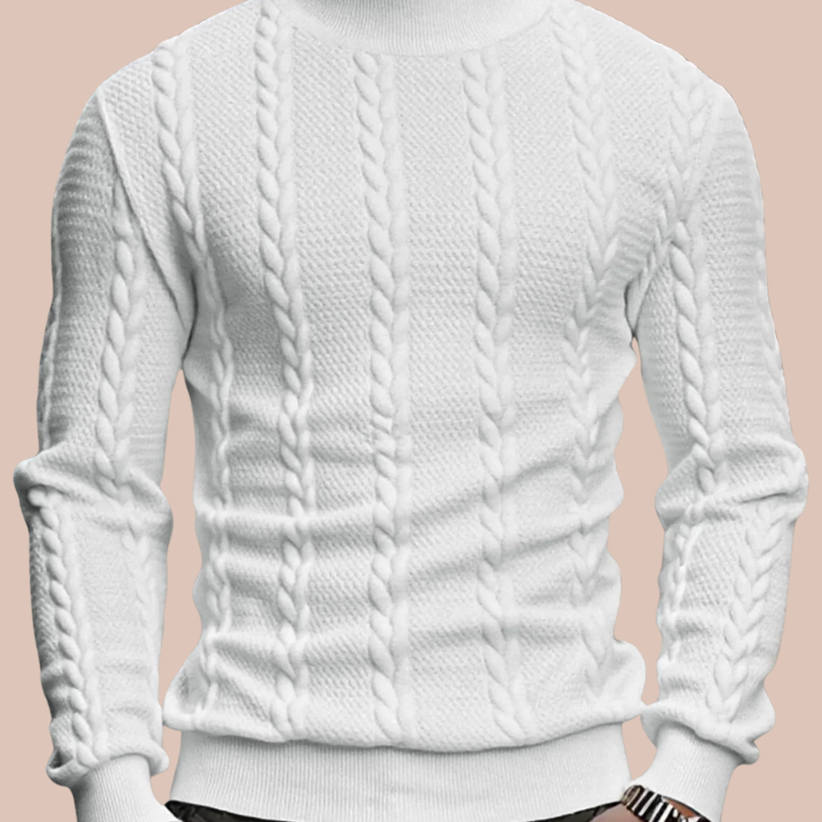 The Alpine Twist High Collar Sweater For Men