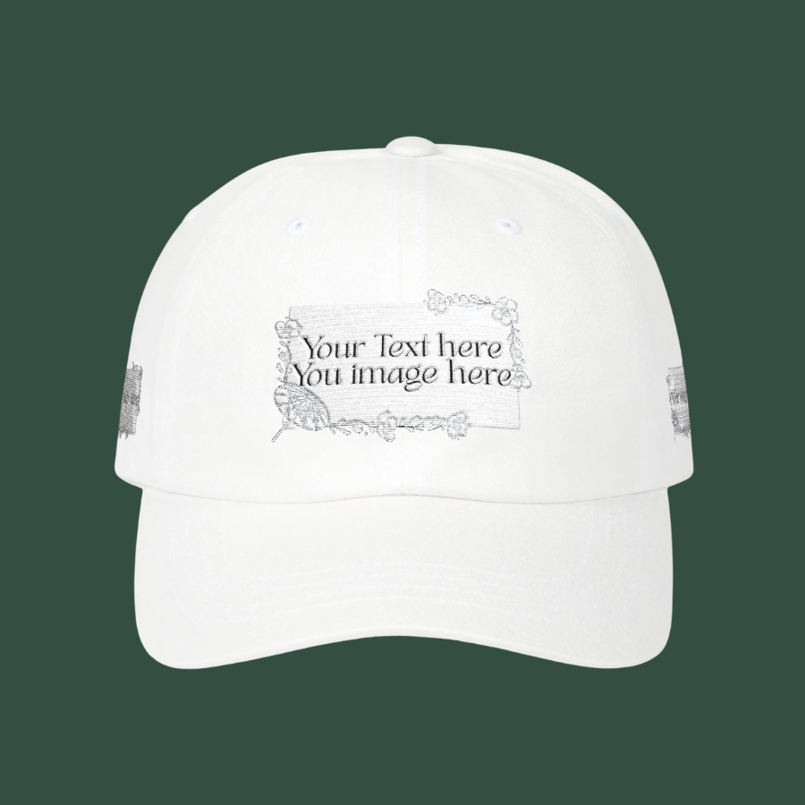 Minimal 'Print it your way' Embroidered Hat