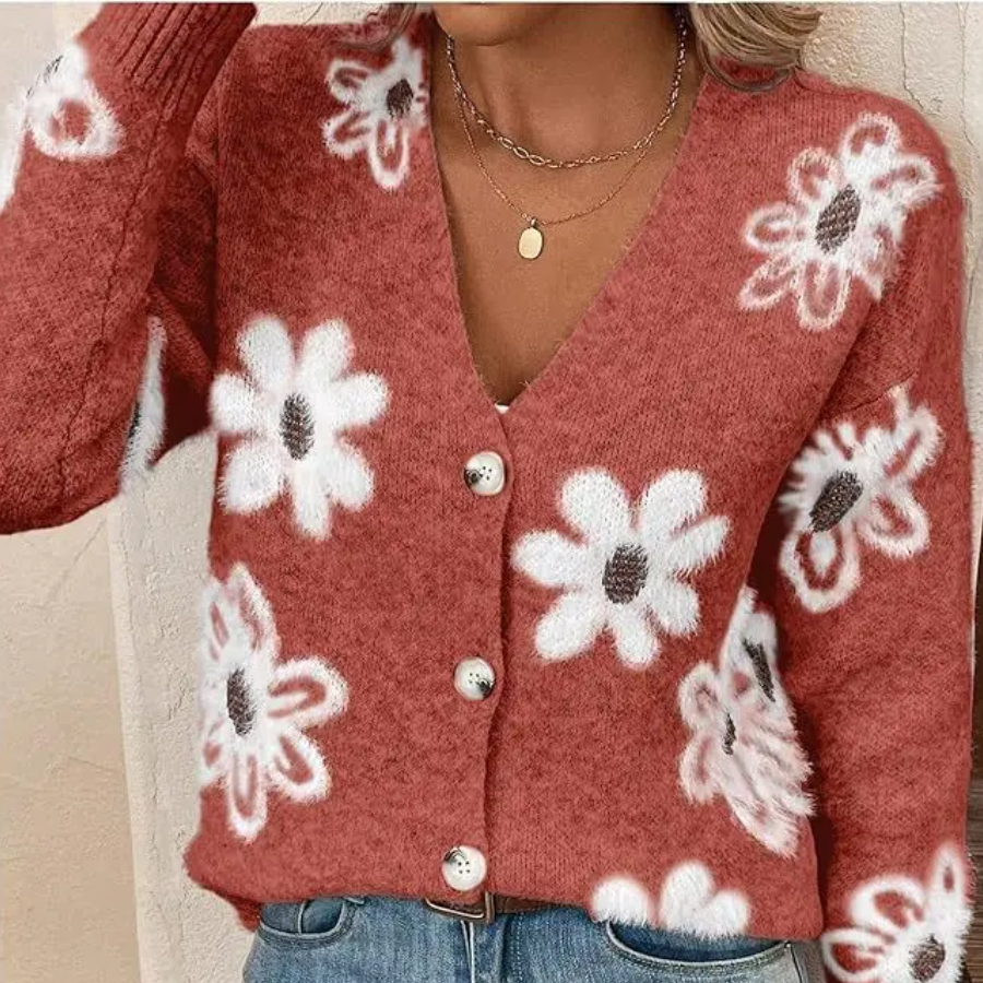 The Daisy Meadow Button Up Cardigan For Women
