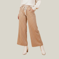 Polka Dot Drawstring High Waist Wide Leg Pants