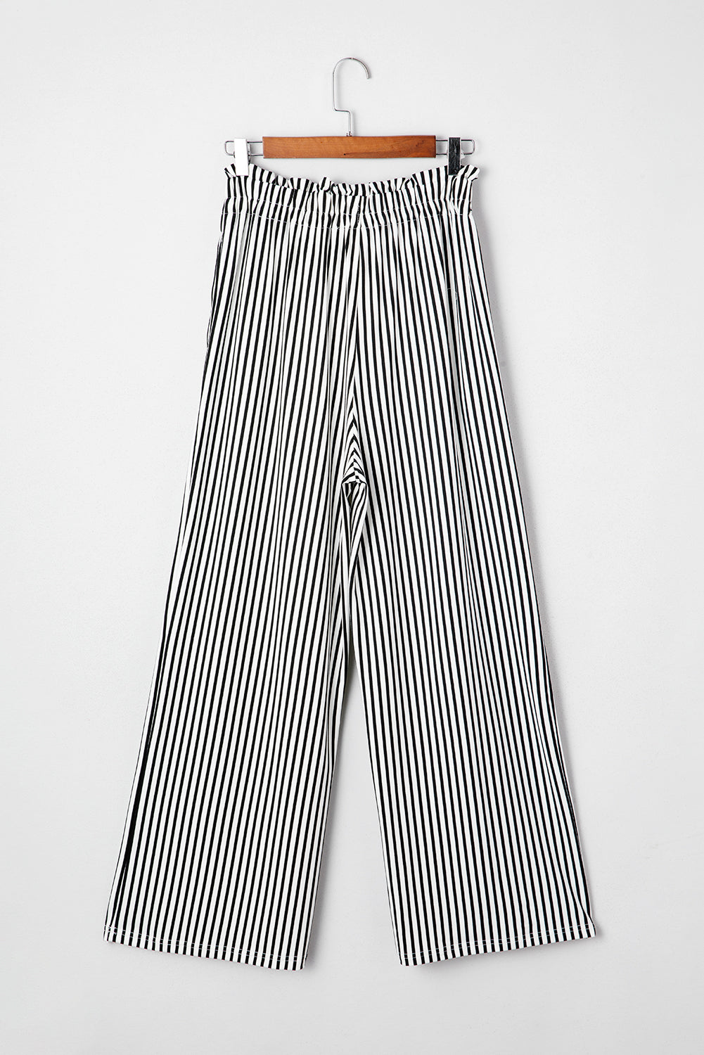 Harbor Stripe ~ Tied High Waist Straight Leg Pants