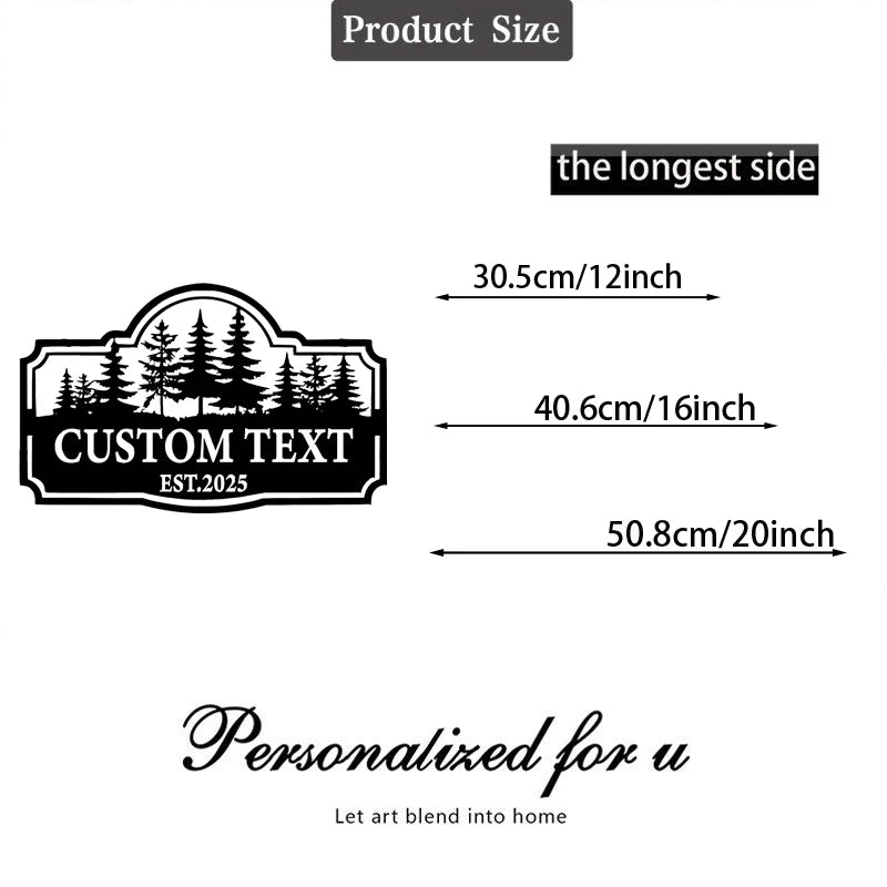 Personalized Cabin Metal Sign