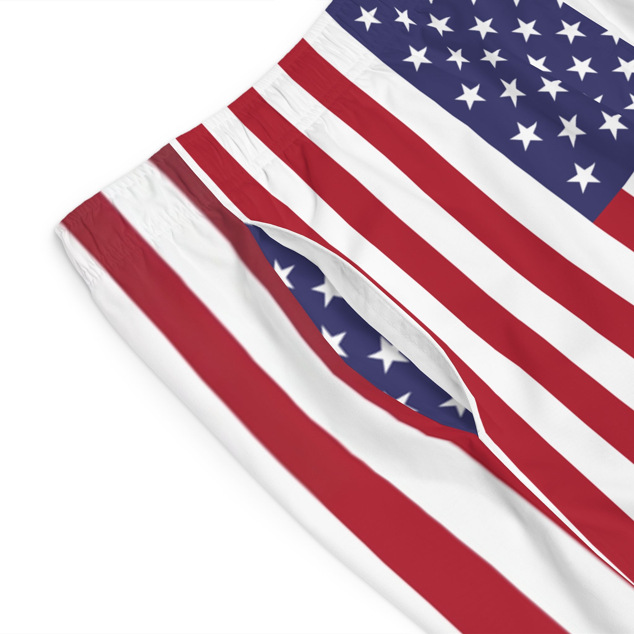 American Flag USA Board Shorts – Patriotic Stars & Stripes Swim Trunks