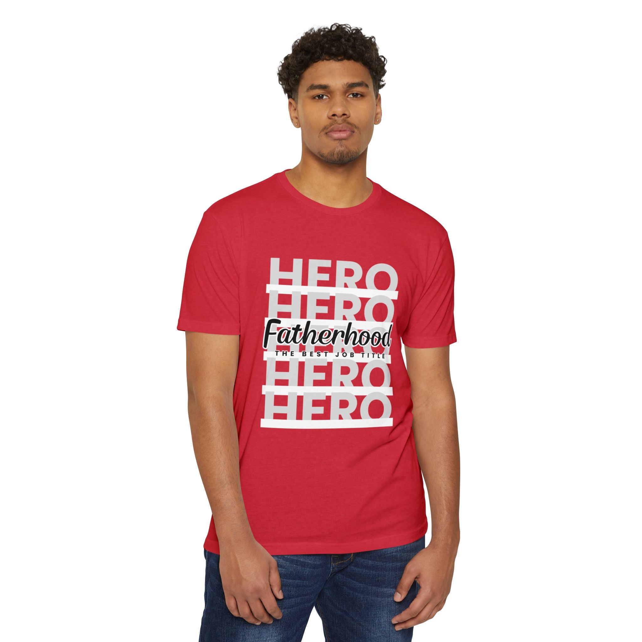 Fatherhood Hero T-Shirt — "Fatherhood: The Ultimate Title" Graphic Tee
