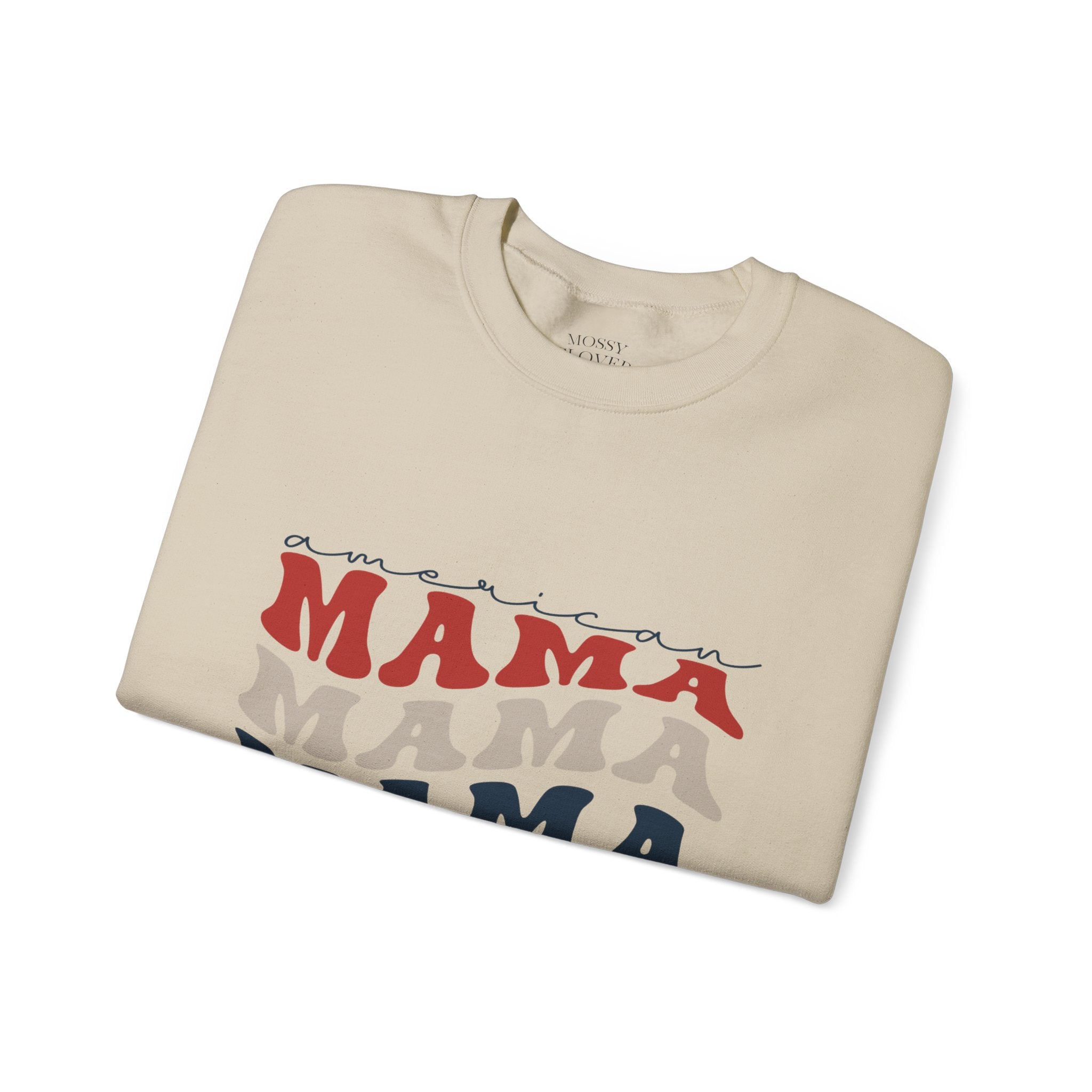 Mama Crewneck Sweatshirt — Vintage American Mama Graphic Pullover