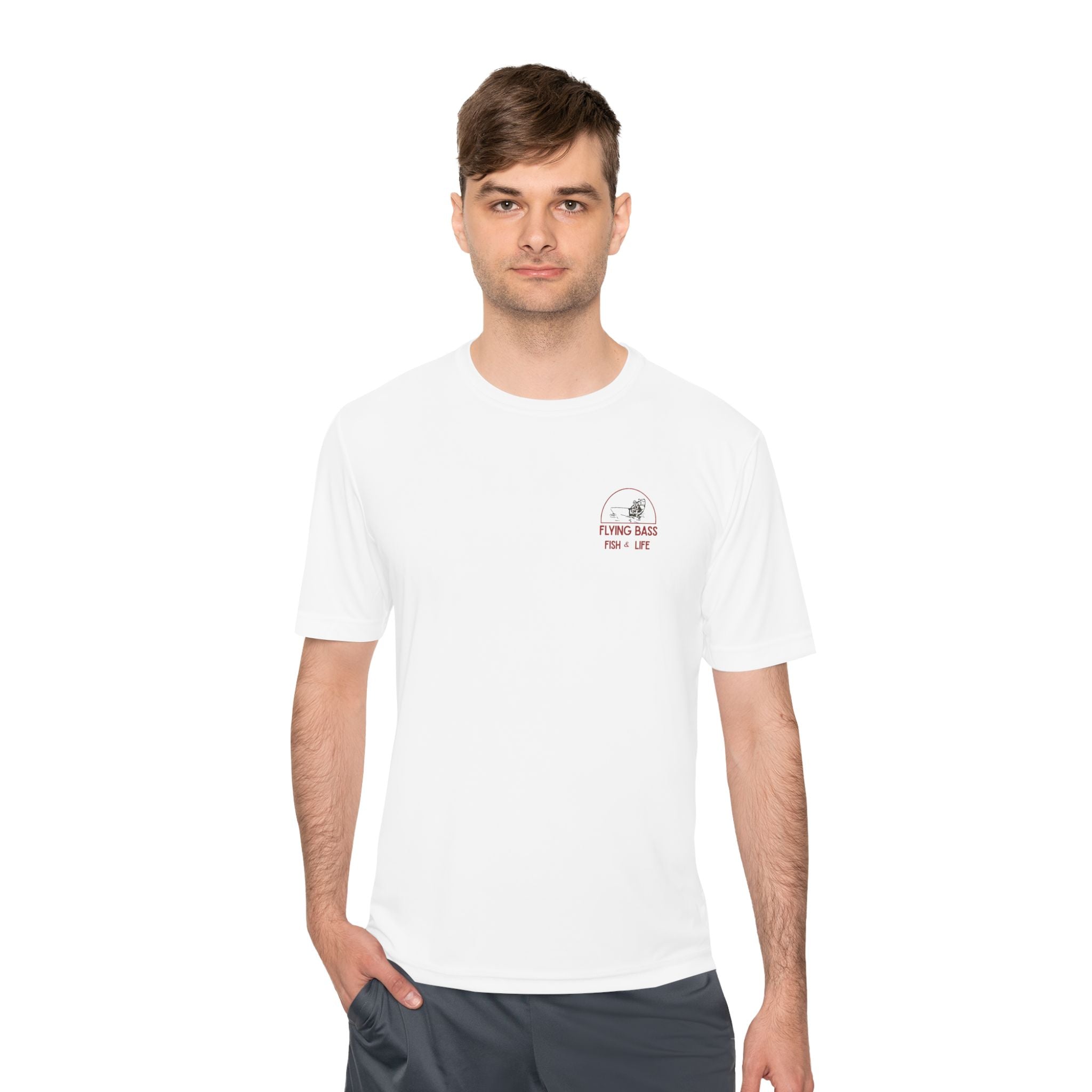 Fishing Tee — "Flying Bass" Fish & Life Moisture‑Wicking Shirt