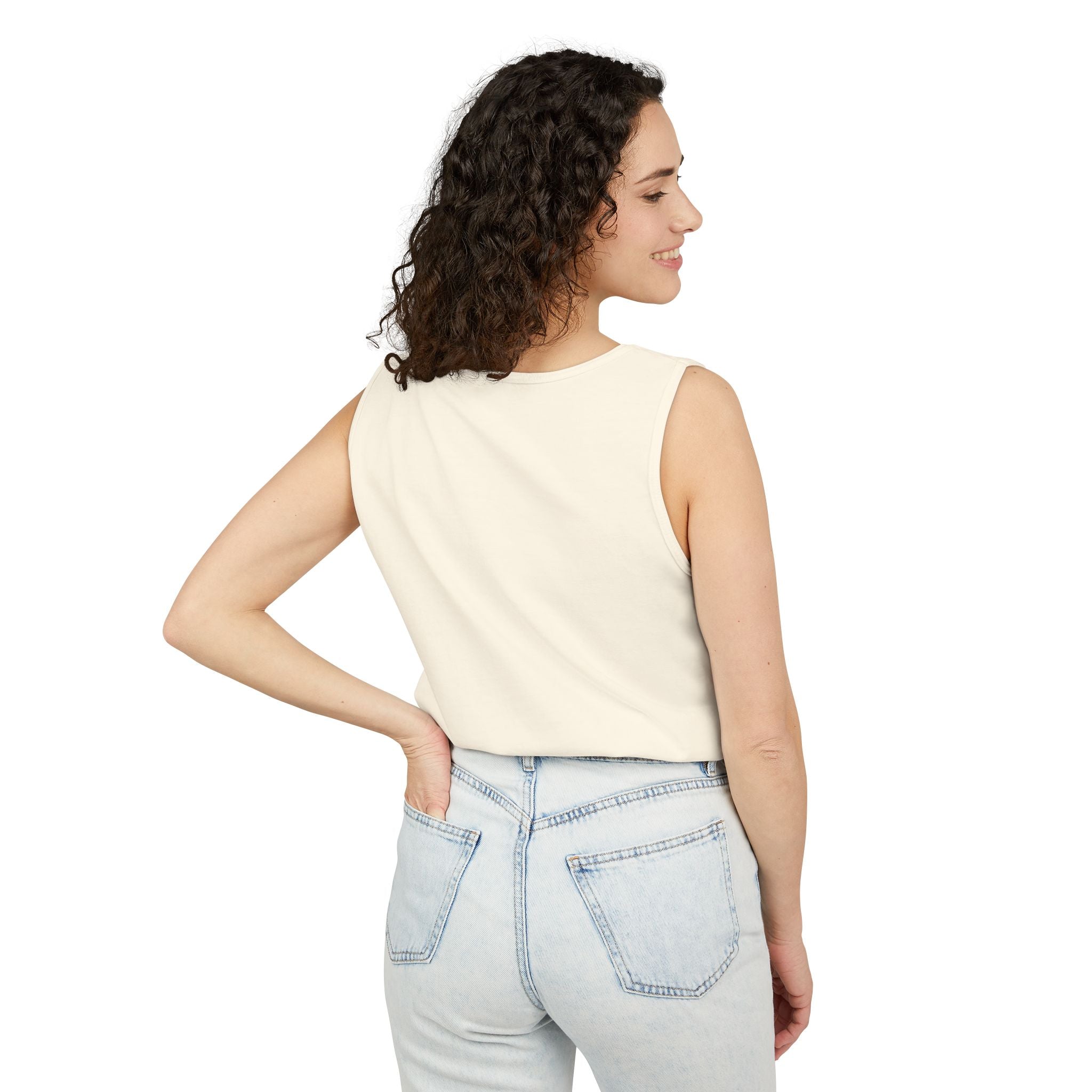 Mossy Clover Mountain Tank Top — Outdoor Nature Graphic Tank