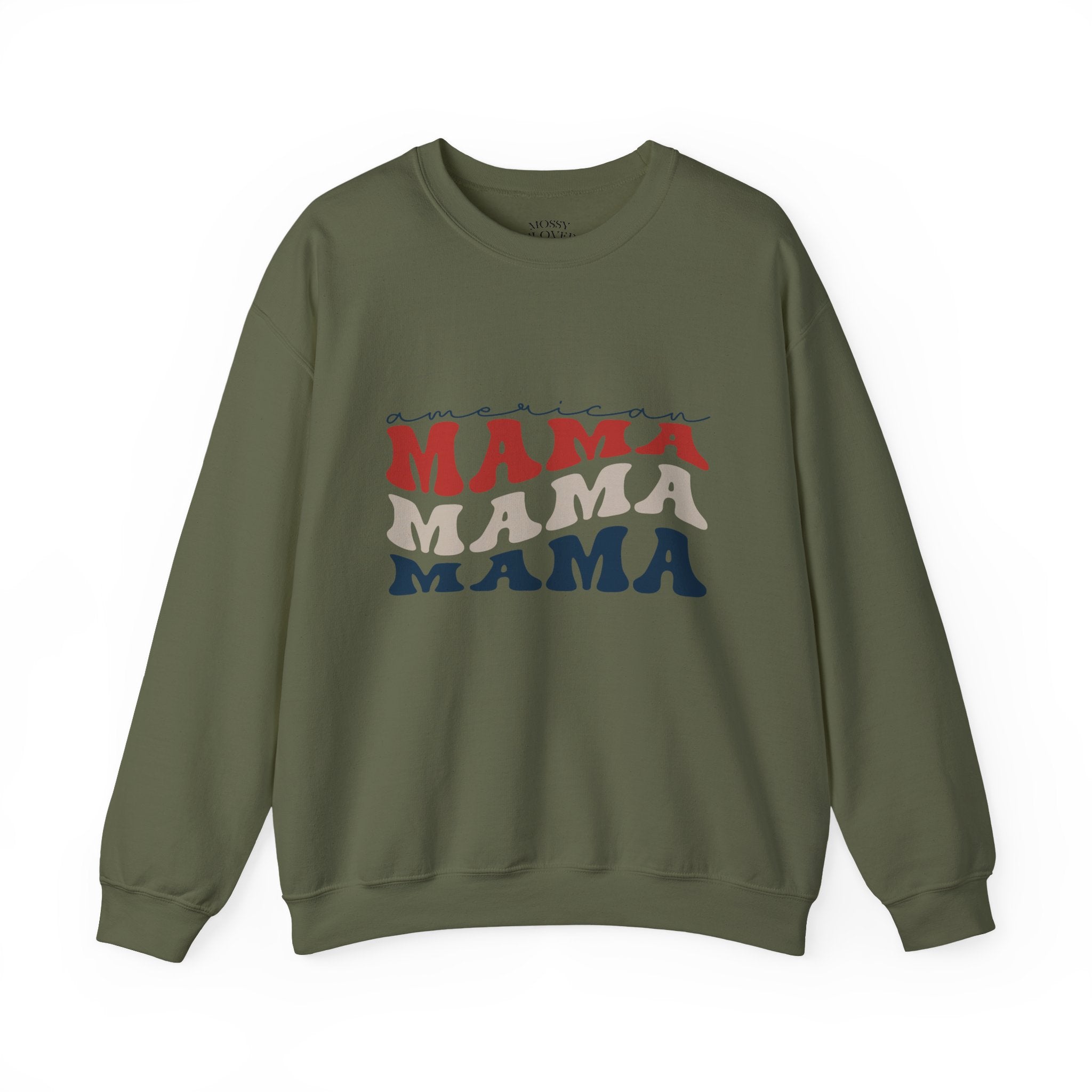 Mama Crewneck Sweatshirt — Vintage American Mama Graphic Pullover