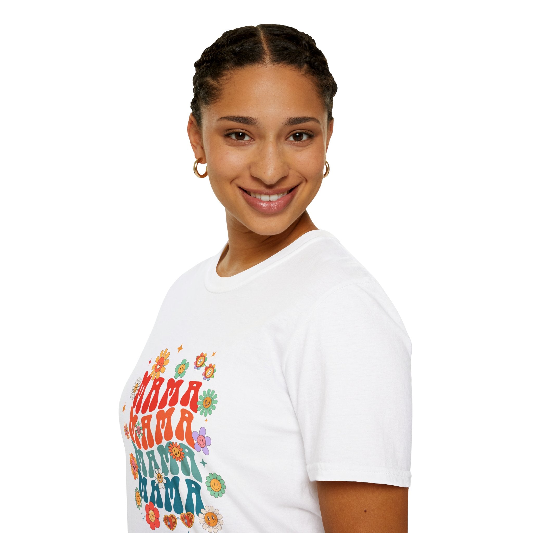 Mama Retro Floral Tee — Vintage 70s-Inspired Mother's Day T-Shirt