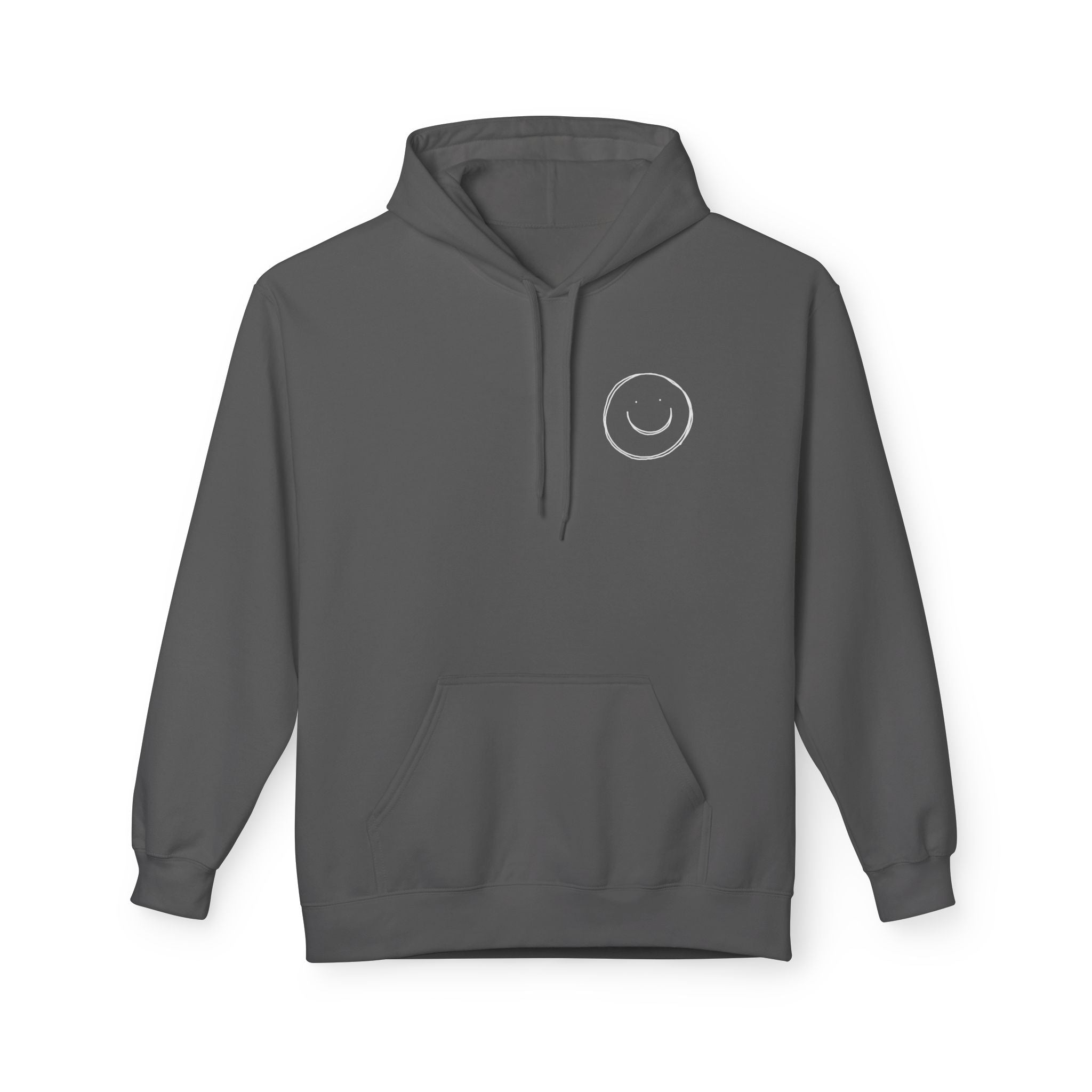 Minimalist Smiley Face  Hoodie — Small Chest Graphic