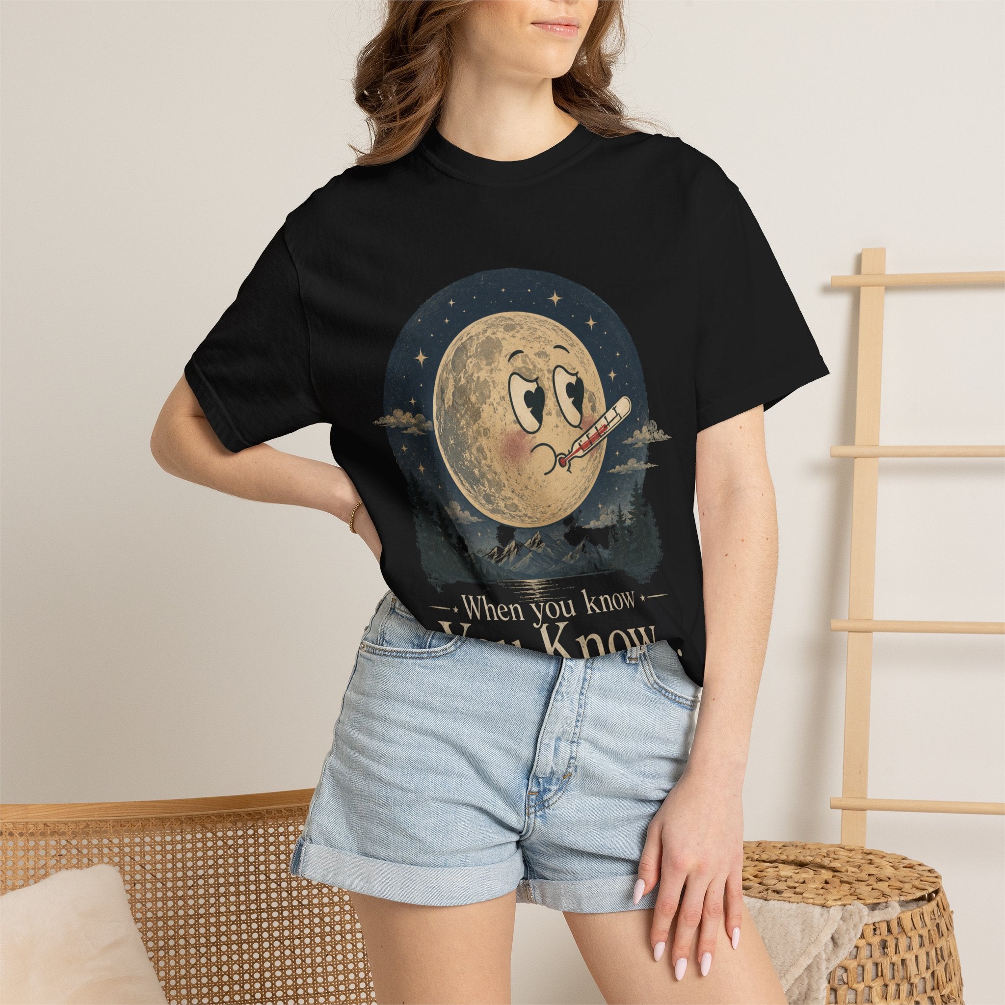 Moonlit Retro Tee — 'When You Know... You Know' Graphic T-Shirt