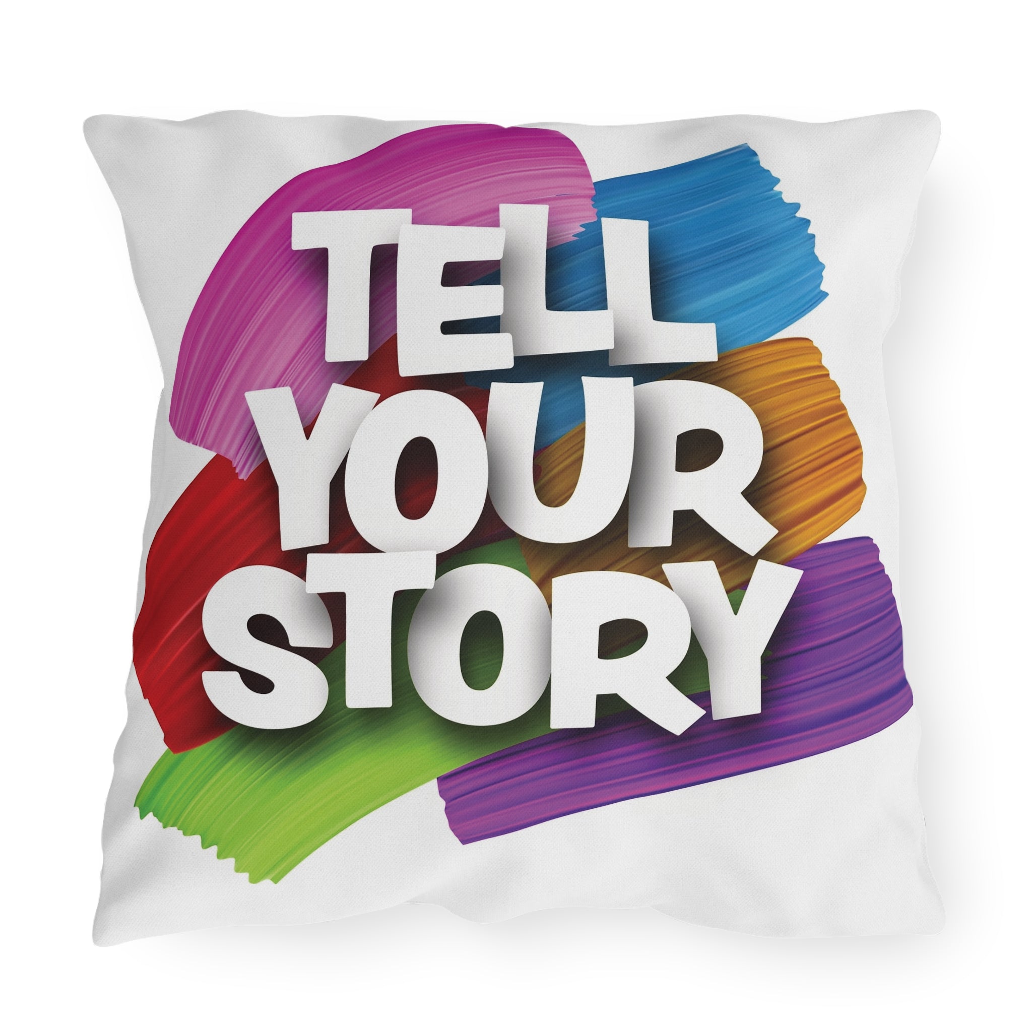 Tell Your Story Outdoor Pillow —  Decorative Cushion