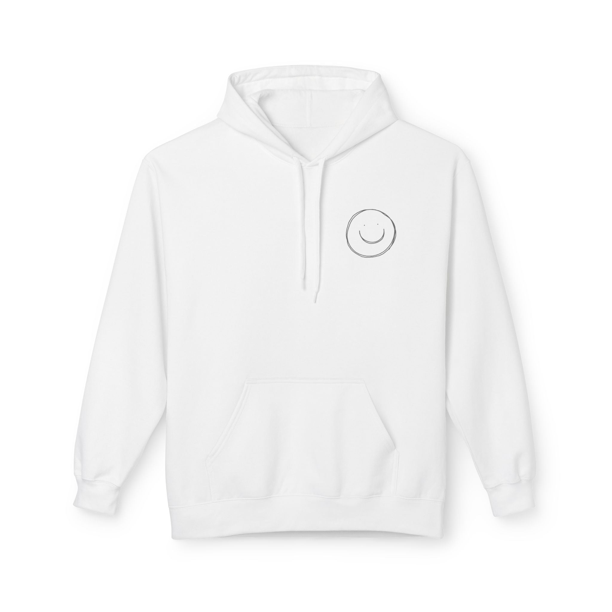 Minimalist Smiley Face  Hoodie — Small Chest Graphic