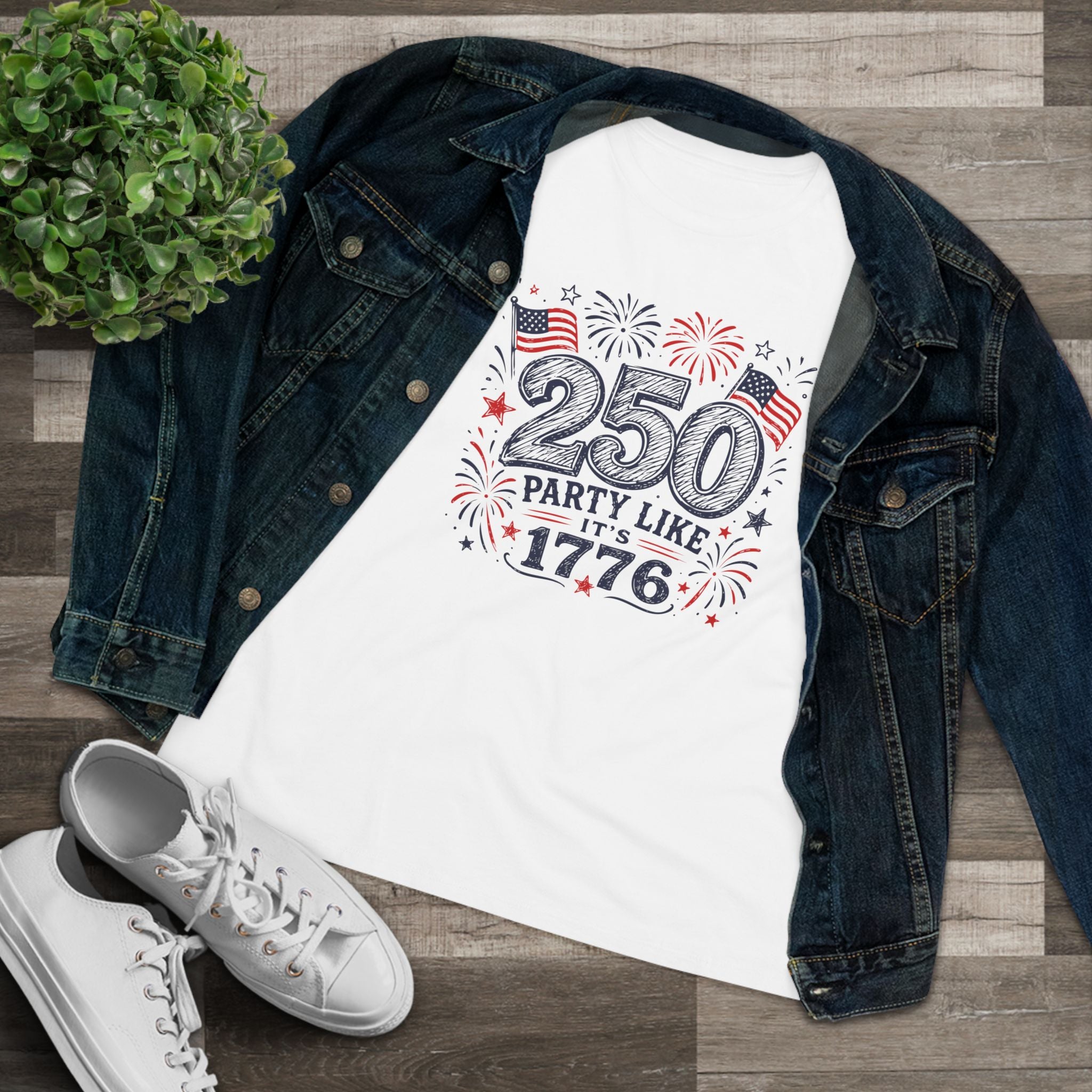 250 Party Like It's 1776 Women's Tee - 4th of July Patriotic Shirt