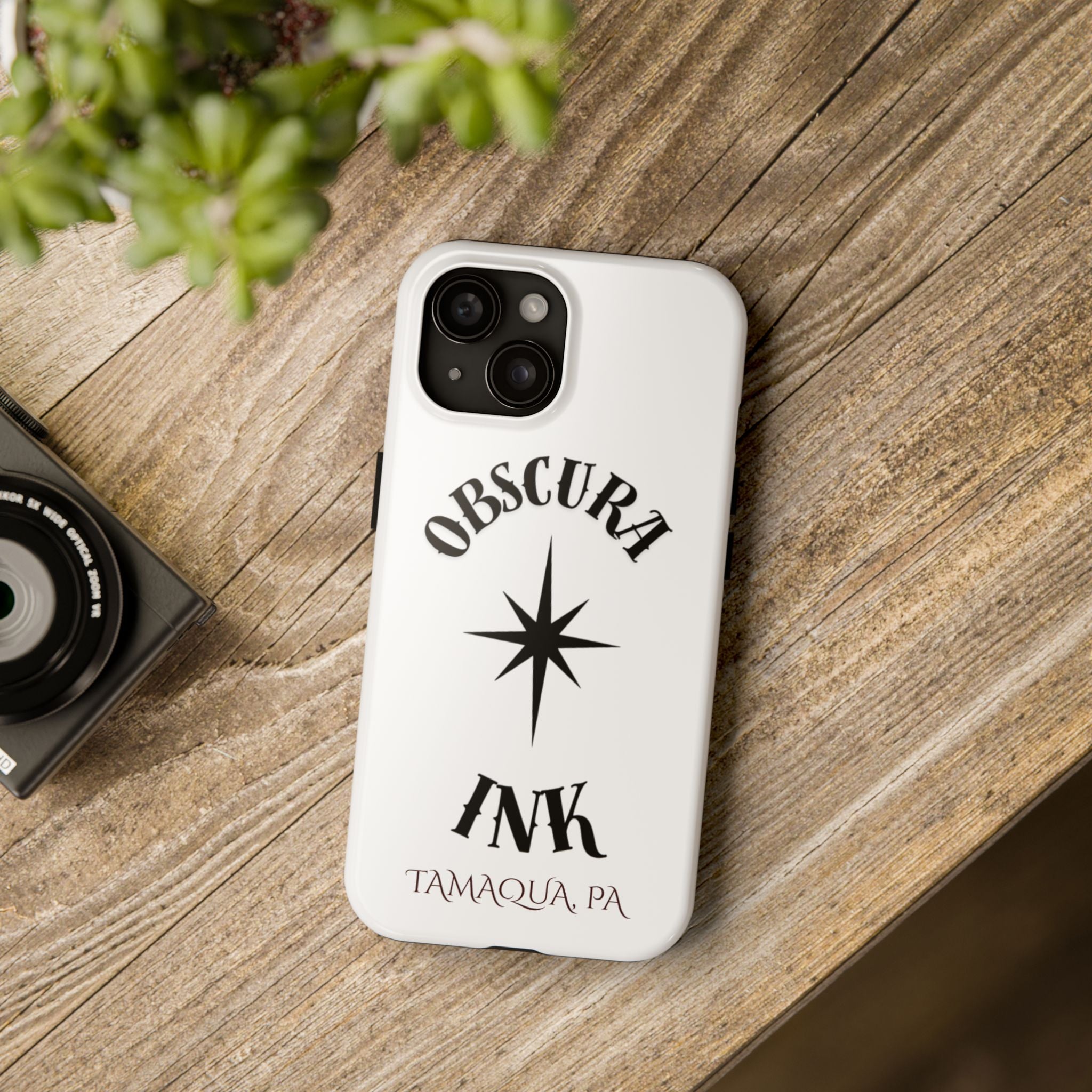 Tough Phone Case — Obscura Ink Compass Design (Tamaqua, PA)