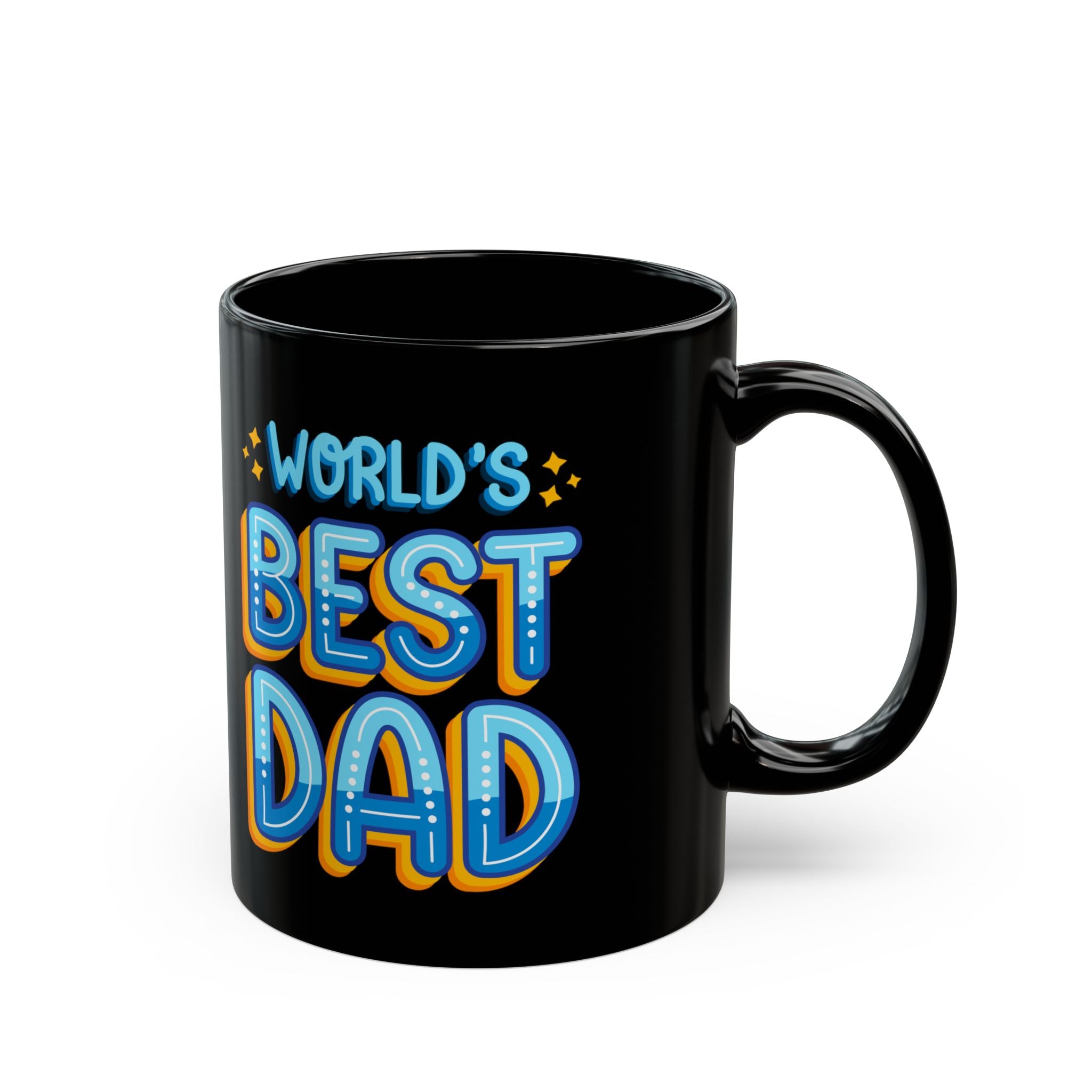 World's Best Dad Black Coffee Mug — Father's Day Gift (11oz/15oz)