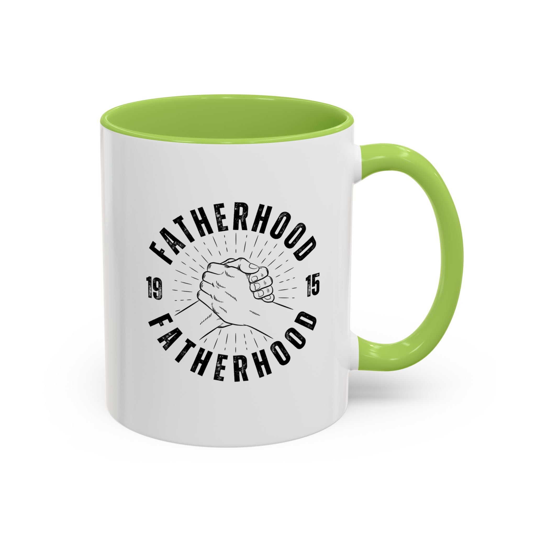 Fatherhood Coffee Mug – Vintage Hands Embrace 11/15oz Accent Mug (Best Dad Gift)
