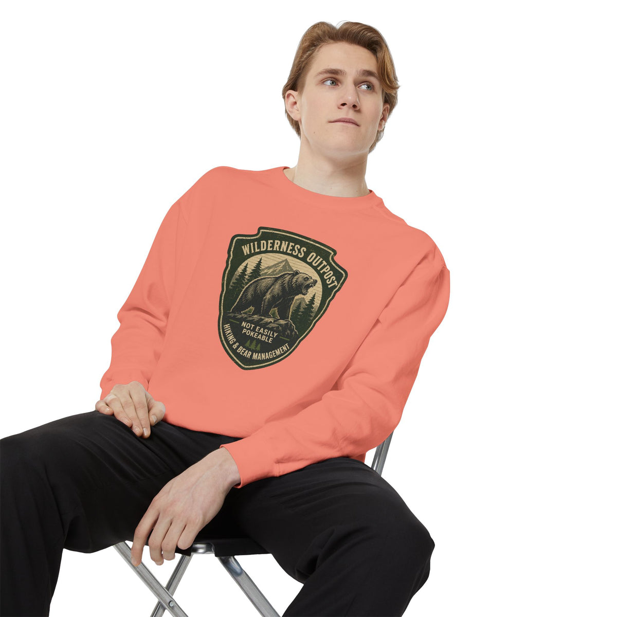 Wilderness Outfitters Bear Patch Sweatshirt — Outdoor Camping Crewneck