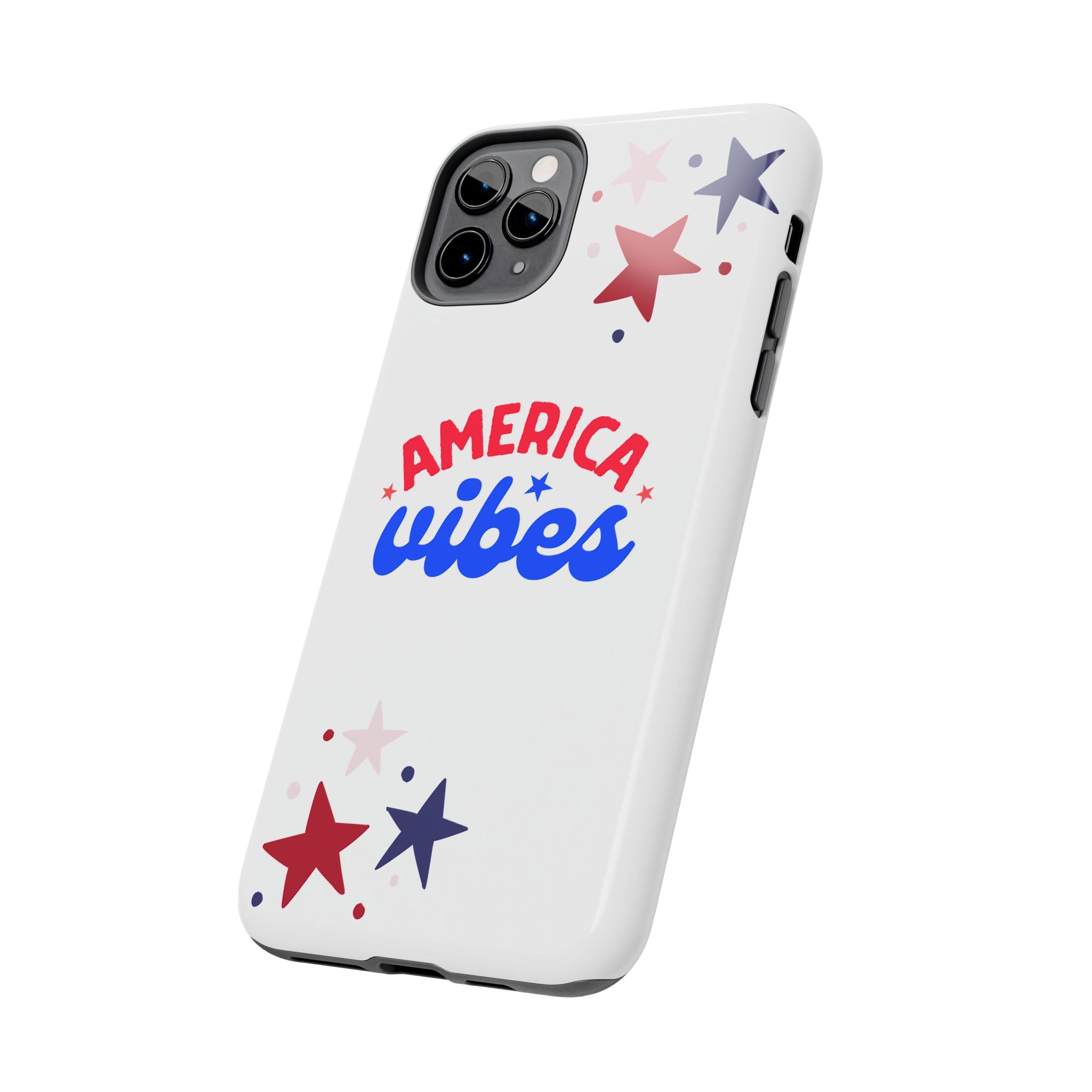 America Vibes Tough Phone Case — Patriotic Red White Blue Stars iPhone Case