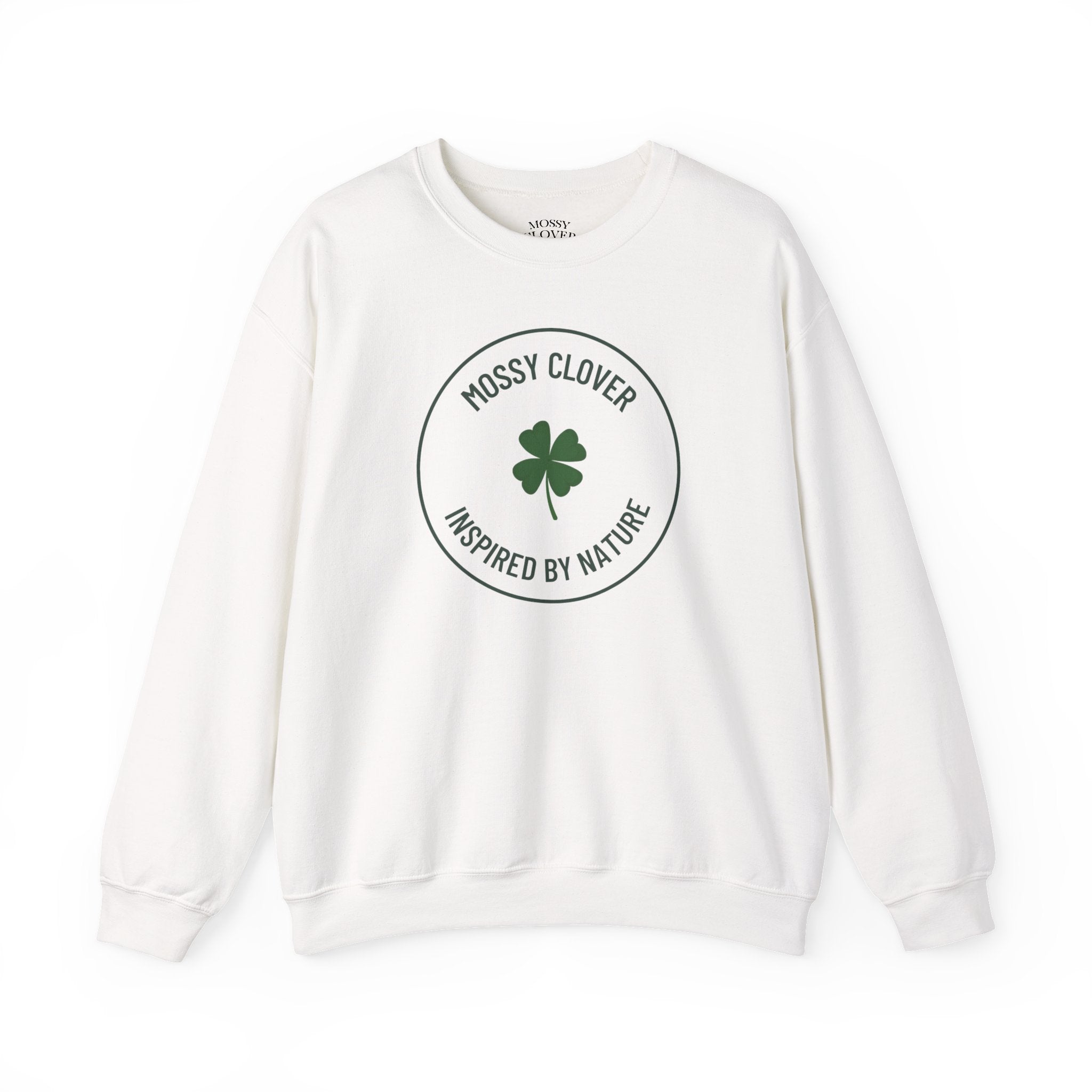 Mossy Clover Crewneck Sweatshirt - "Mossy Clover: Inspired by Nature"  Eco Nature Pullover
