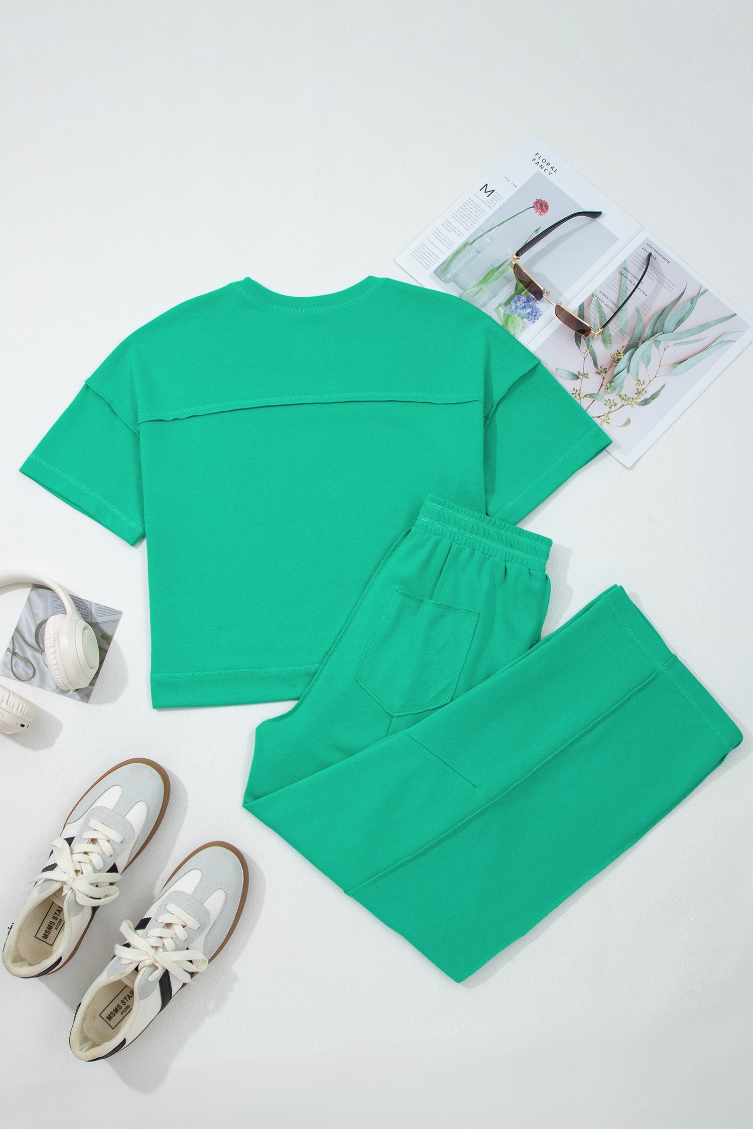 The Morning Meadow Boxy Tee and Barrel Lounge Set for Women