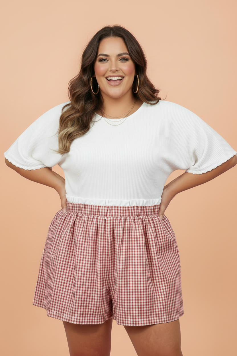 Ruffle up ~ Gingham Shorts