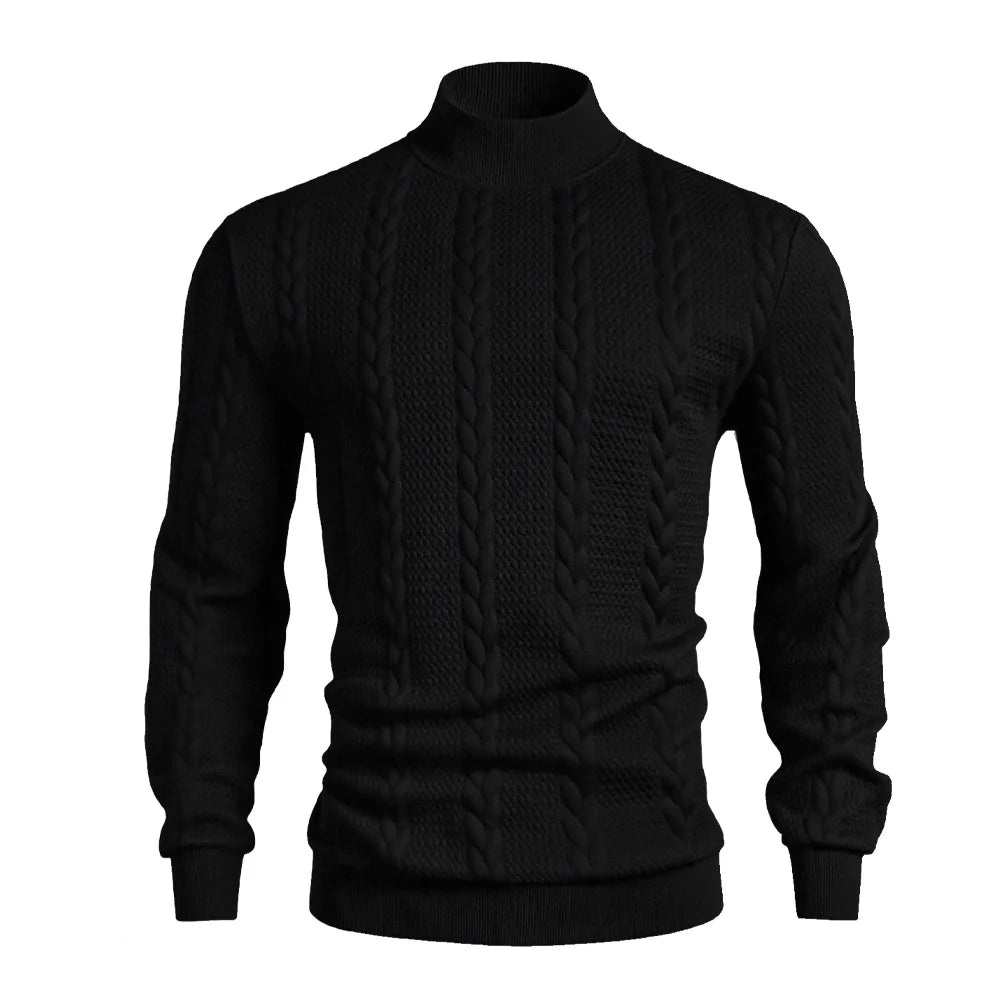 The Alpine Twist High Collar Sweater For Men