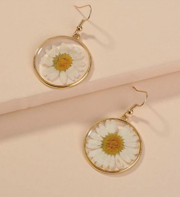 Meadow Bloom Pressed Flower Earrings
