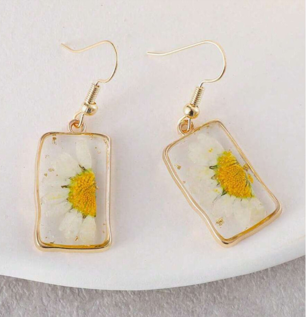 Meadow Bloom Pressed Flower Earrings