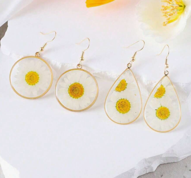 Meadow Bloom Pressed Flower Earrings