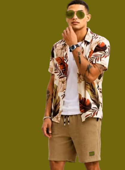 Coastal Escape Shirt — Men’s Tropical Woven Button Down