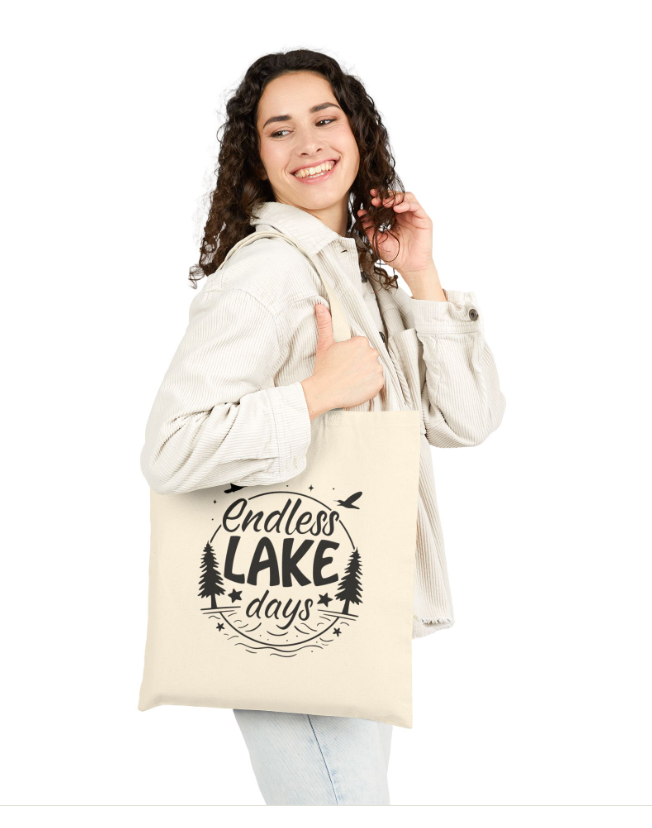 Tote Bag — Personalized Mountain Vacation Canvas Tote (Custom Name/Year)