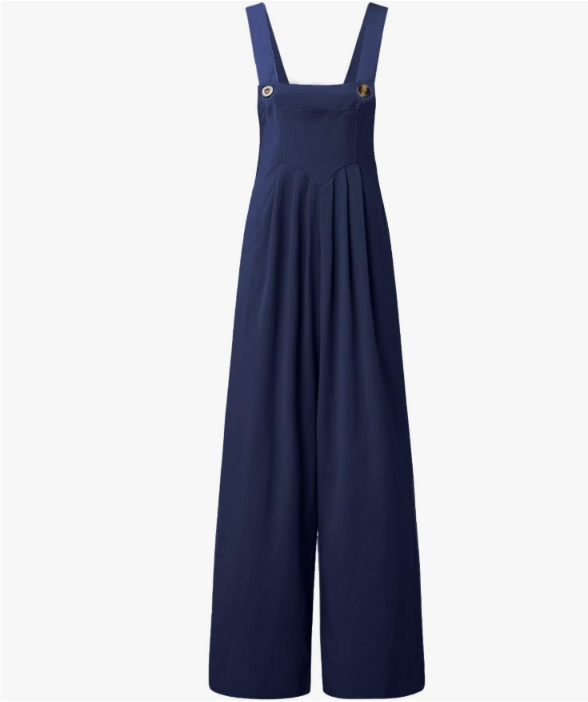 Women’s Linen Blend Wide Leg Jumpsuit – Wanderlight Collection