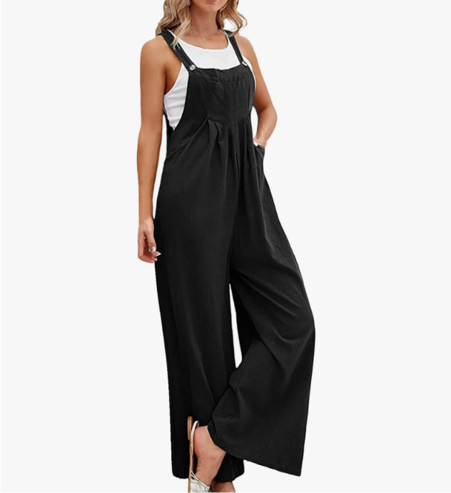 Women’s Linen Blend Wide Leg Jumpsuit – Wanderlight Collection