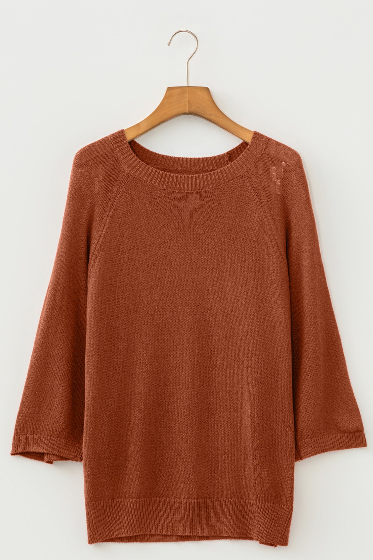 The Coffeehouse Knit Round Neck Short Sleeve Sweater