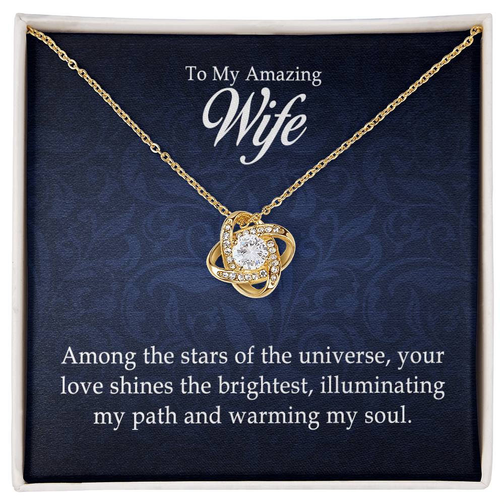 Love Knot Necklace - To my wife personalization