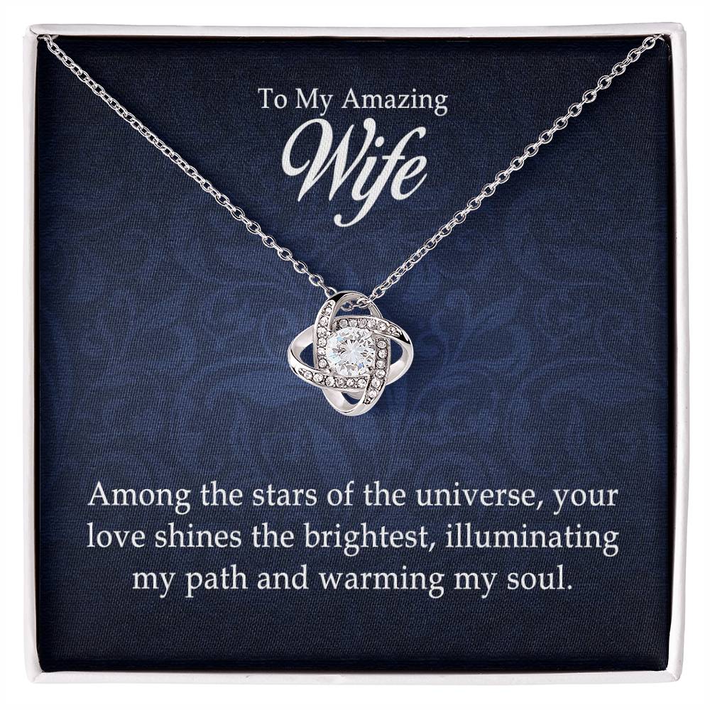 Love Knot Necklace - To my wife personalization