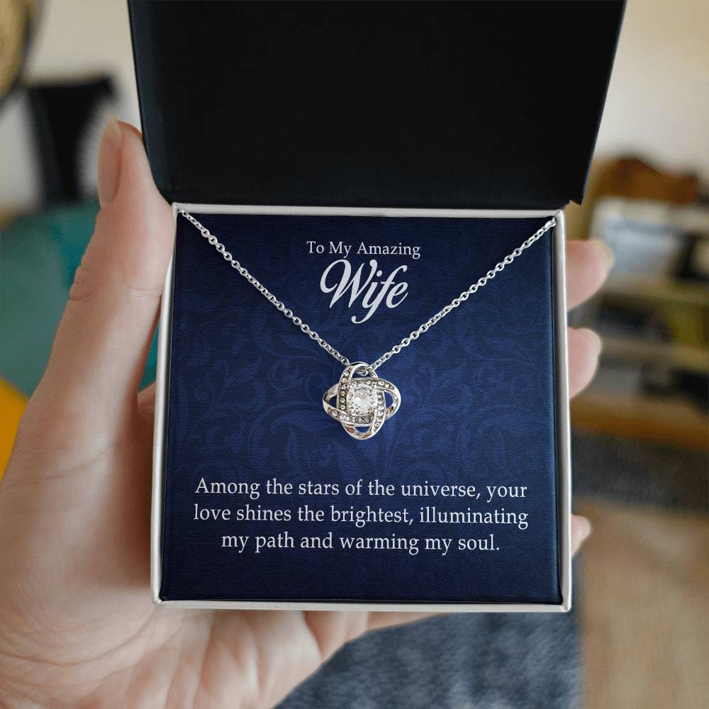 Love Knot Necklace - To my wife personalization