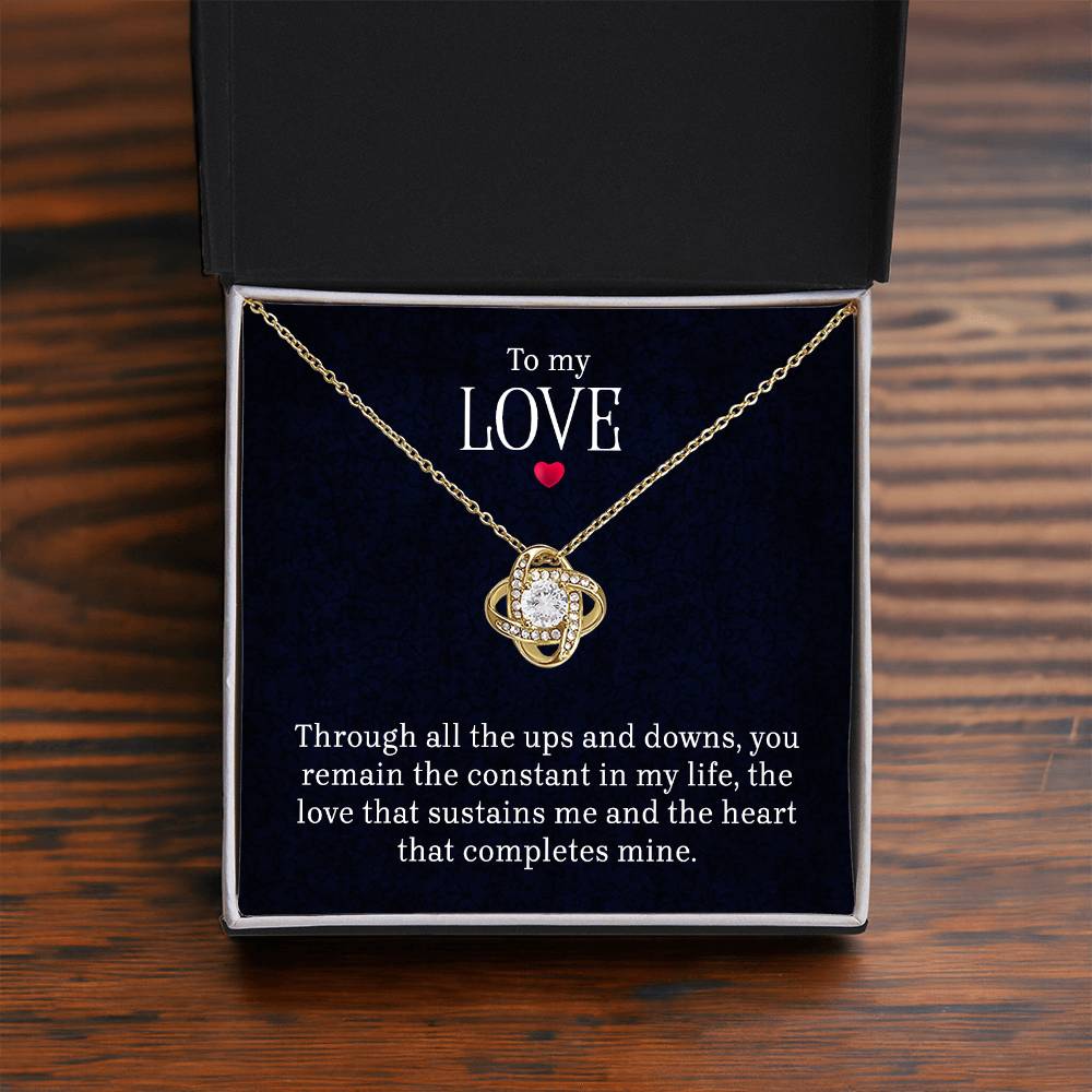 To My Love - Love Knot Necklace