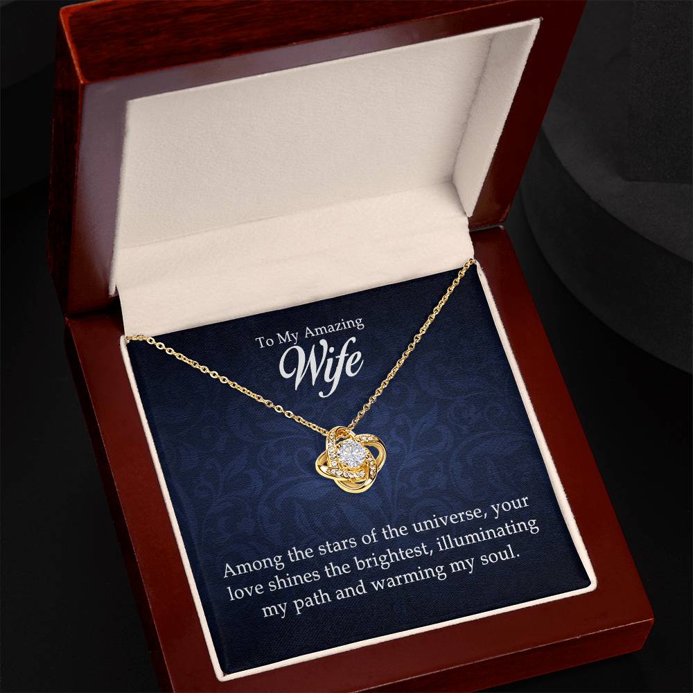 Love Knot Necklace - To my wife personalization