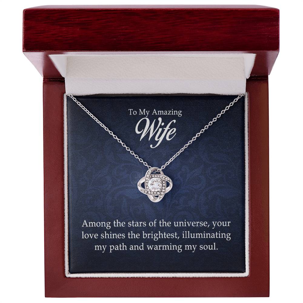 Love Knot Necklace - To my wife personalization