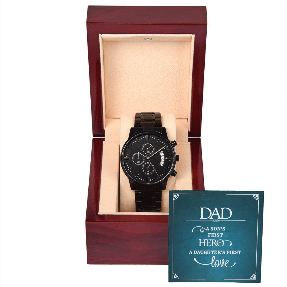 Black Chronograph Watch
