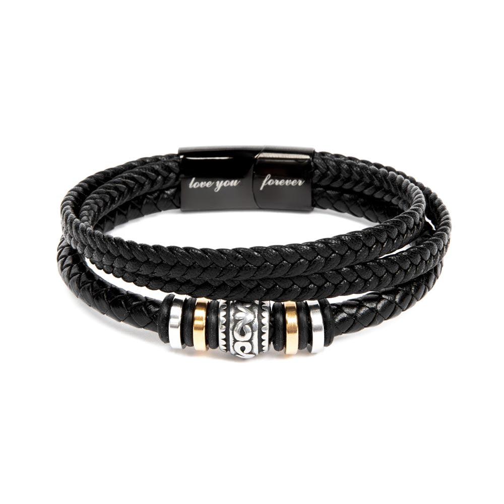 Love You Forever - Men's Leather Bracelet