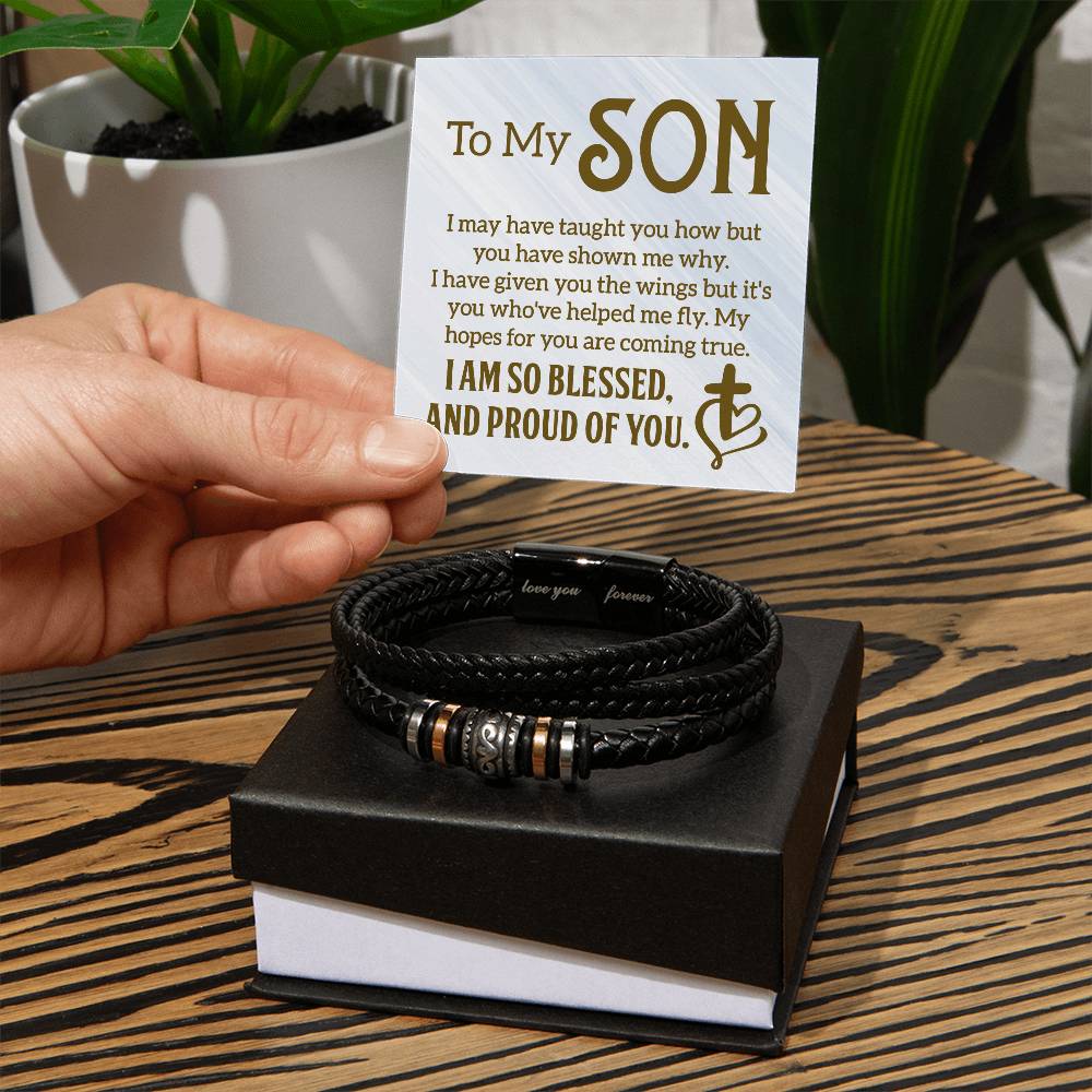 Love You Forever - Men's Leather Bracelet