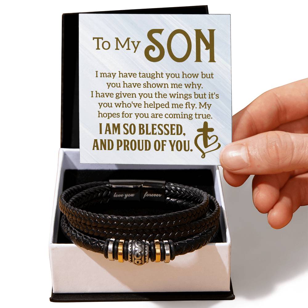 Love You Forever - Men's Leather Bracelet