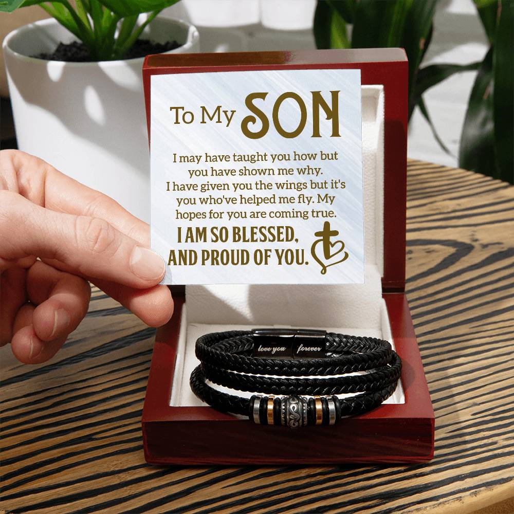 Love You Forever - Men's Leather Bracelet