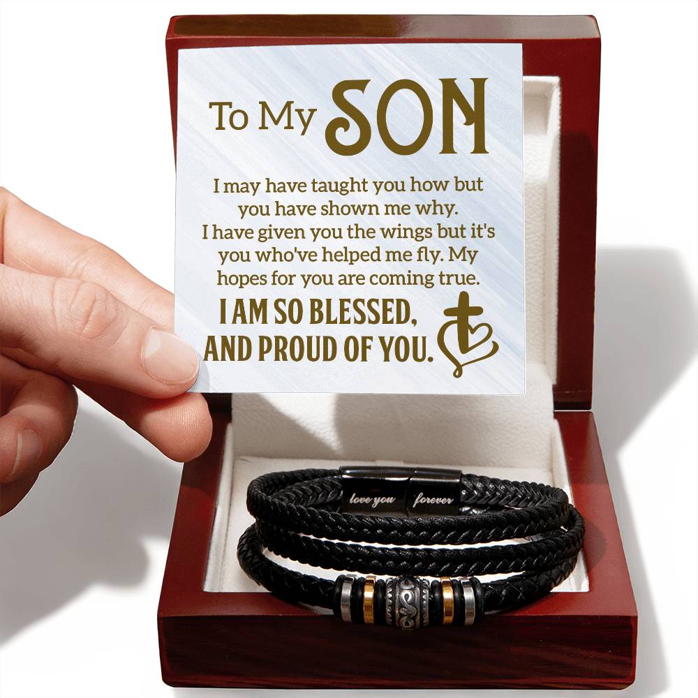 Love You Forever - Men's Leather Bracelet