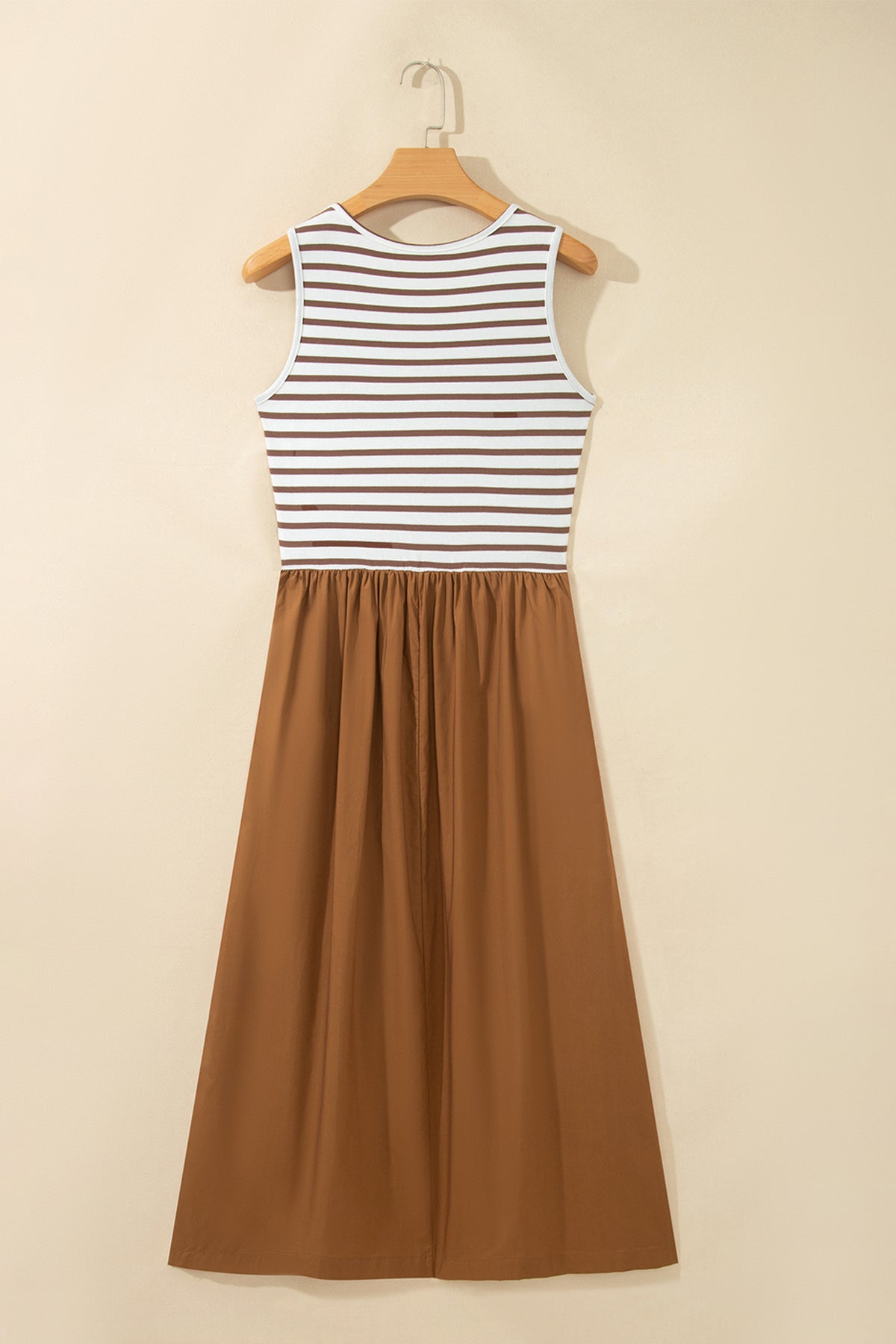 The Harvest Stripe Patchwork Sleeveless Dress for Women